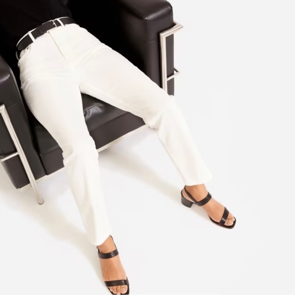 Everlane High Rise Straight Jean in Bone - Picture 3 of 10
